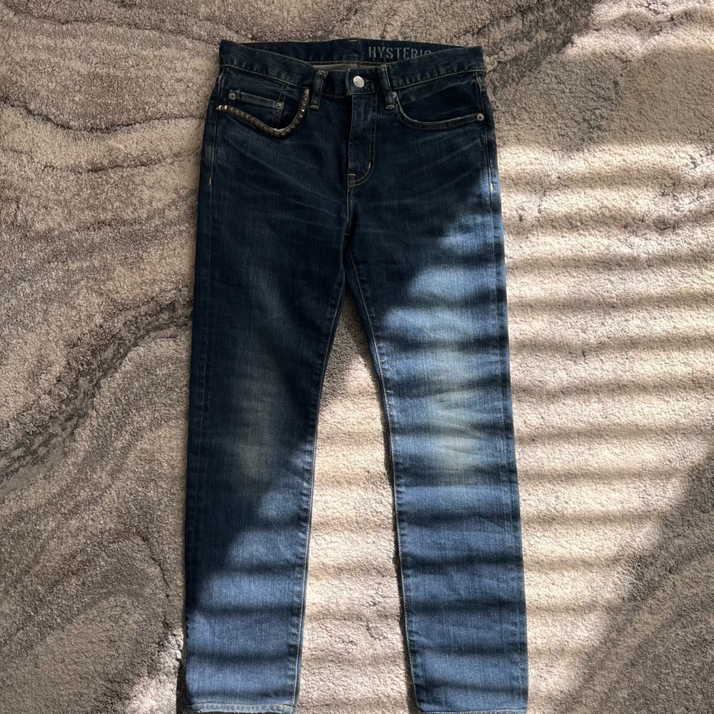 Hysteric Glamour Studded Dark Blue Slim Jeans